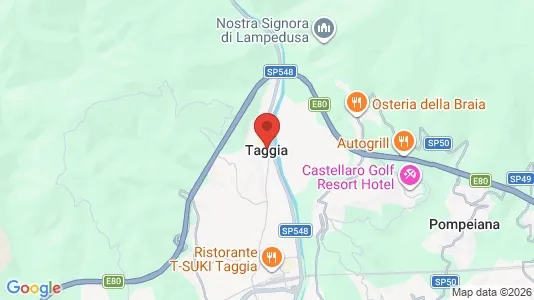 Shops for sale i Taggia - kort over placeringen