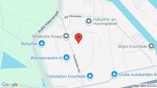 Industrial properties for rent i Enschede - kort over placeringen