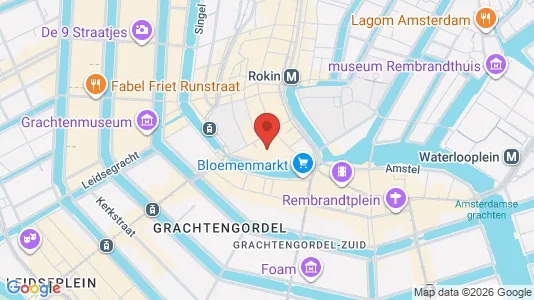 Commercial properties for rent i Amsterdam Centrum - kort over placeringen