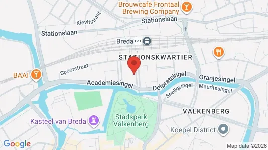 Office spaces for rent i Breda - kort over placeringen