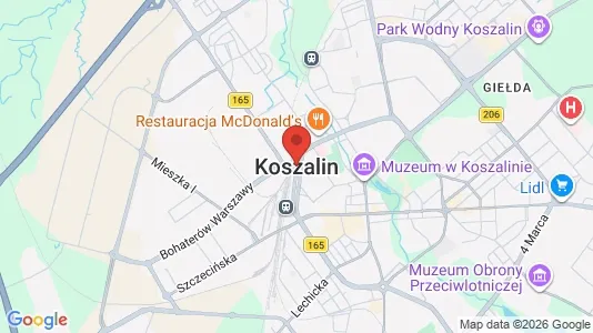 Lokale biurowe Do wynajęcia i Koszalin - kort over placeringen
