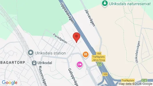 Kantorruimte te huur i Solna - kort over placeringen