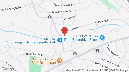 Kontorhoteller til leje i Essen - kort over placeringen
