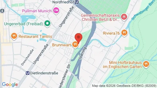 Büros zur Miete i München Schwabing-Freimann - kort over placeringen