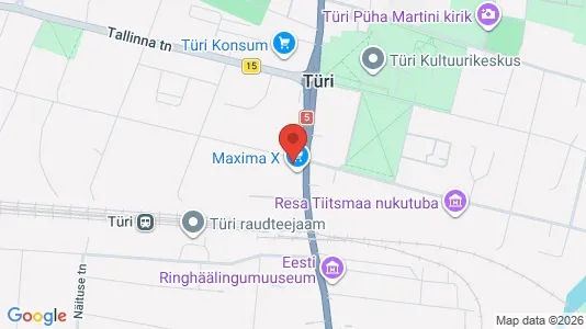Commercial properties for rent i Türi - kort over placeringen