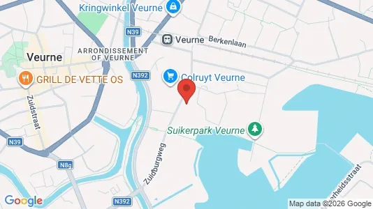 Commercial properties for rent i Veurne - kort over placeringen