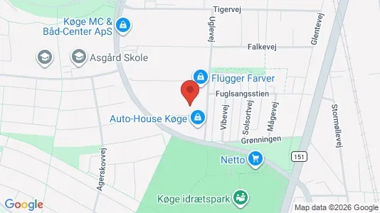 Verkstedhaller til leie i Køge – Bilde fra Google Street View