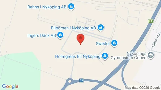 Værkstedslokaler til leje i Nyköping - Foto fra Google Street View