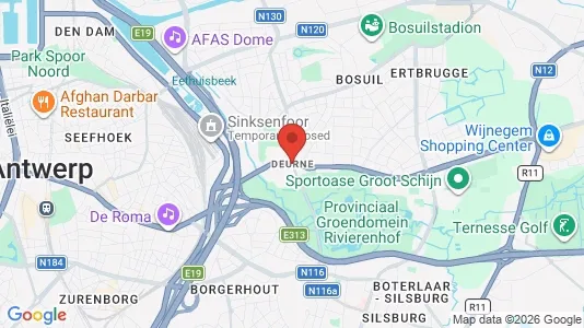 Nieruchomości komercyjne Na sprzedaż i Antwerpia Deurne - kort over placeringen