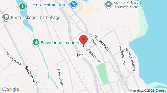Office spaces for rent i Holmestrand - kort over placeringen