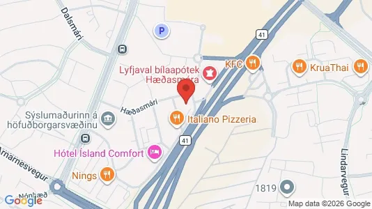 Office spaces for rent i Kópavogur - kort over placeringen