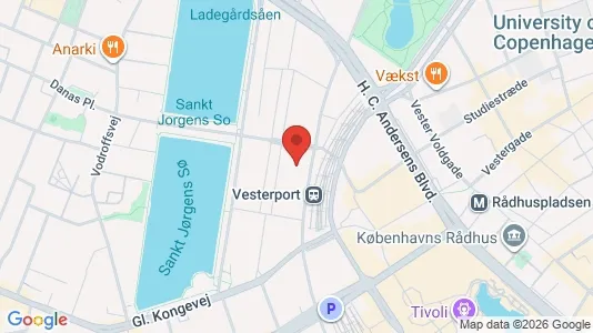 Kantorruimte te huur i Vesterbro - kort over placeringen