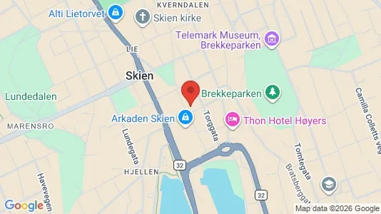 Kontorlokaler til leje i Skien - Foto fra Google Street View