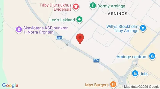 Varastot Vuokrattavana i Täby - kort over placeringen