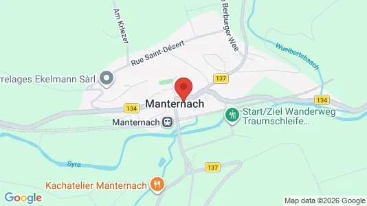 Lagerlokaler för uthyrning i Manternach – Foto från Google Street View