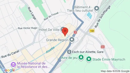 Commercial properties for sale i Esch-sur-Alzette - kort over placeringen