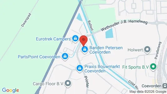 Företagslokaler för uthyrning i Coevorden - kort over placeringen