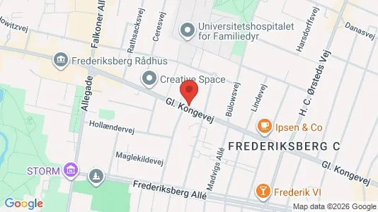 Warehouses for rent i Frederiksberg C - kort over placeringen