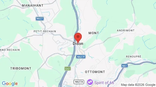 Kontorlokaler til leje i Dison - kort over placeringen
