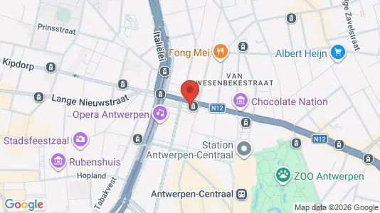 Toimistotilat Vuokrattavana i Stad Antwerp - kort over placeringen