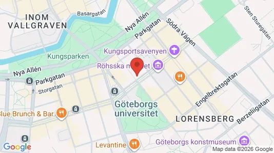 Kontorer til leie i Göteborg Sentrum - kort over placeringen