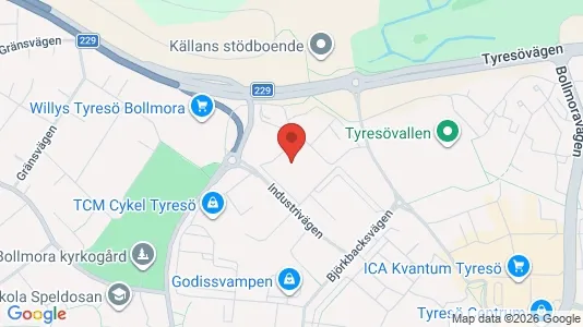 Kontorer til leie i Tyresö - kort over placeringen
