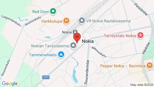 Industrial properties for rent i Nokia - kort over placeringen