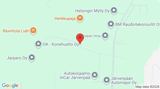 Industrial properties for rent i Järvenpää - kort over placeringen