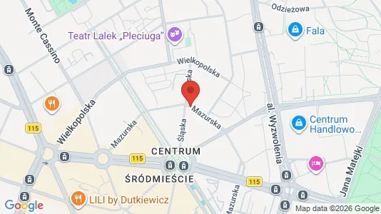 Espacios de oficina En alquiler i Szczecin - kort over placeringen