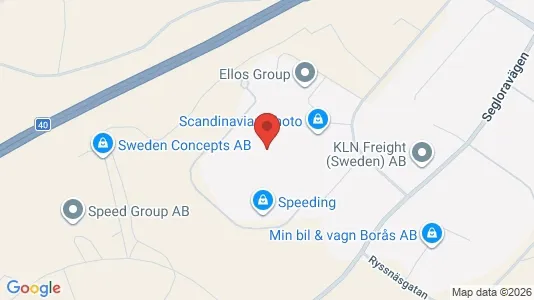 Bedrijfsruimtes te huur i Borås - kort over placeringen