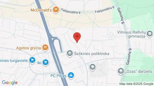 Office spaces for rent i Vilnius Šeškinė - kort over placeringen