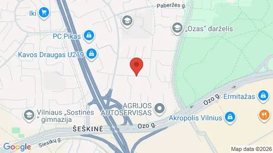 Office spaces for rent i Vilnius Šeškinė - kort over placeringen