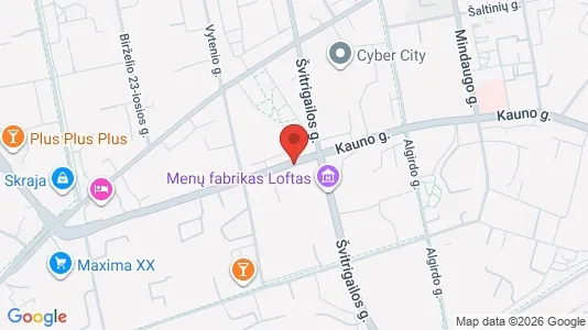 Office spaces for rent i Vilnius Naujamiestis - kort over placeringen
