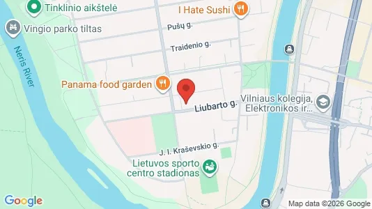 Liikekiinteistöt Vuokrattavana i Vilna Žvėrynas - Kuva Google Street Viewstä