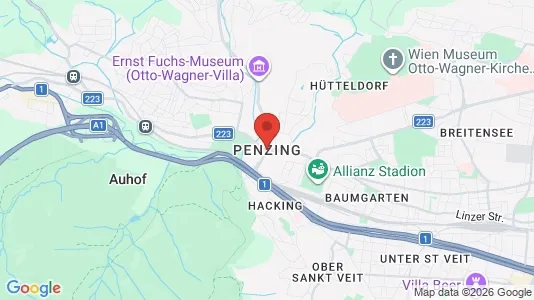 Shops for rent i Wien Penzing - kort over placeringen