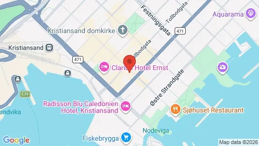 Office spaces for rent i Kristiansand - kort over placeringen