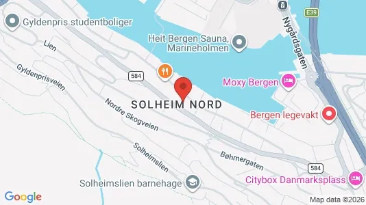 Office spaces for rent i Bergen Årstad - kort over placeringen