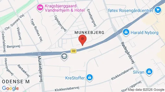 Kontorer til salgs i Odense M - kort over placeringen