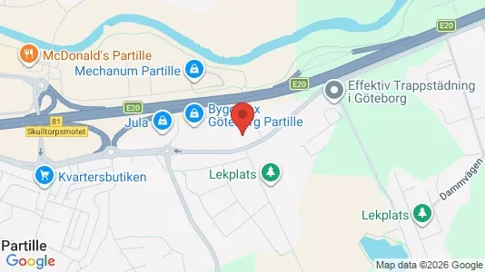 Værkstedslokaler til leje i Partille - Foto fra Google Street View