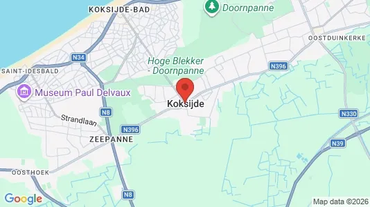 Lokaler til salgs i Koksijde - kort over placeringen