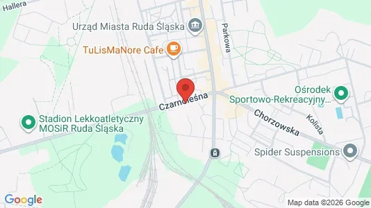 Kantorruimte te huur i Ruda Śląska - kort over placeringen