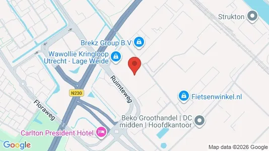 Commercial properties for rent i Utrecht West - kort over placeringen