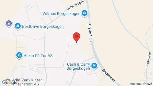 Lager til leie i Sandefjord - kort over placeringen