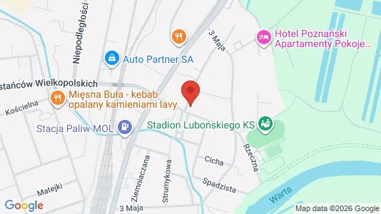 Kontorlokaler til leje i Poznański - kort over placeringen