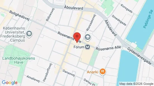 Commercial properties for rent i Frederiksberg C - kort over placeringen