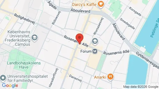 Commercial properties for rent i Frederiksberg C - kort over placeringen