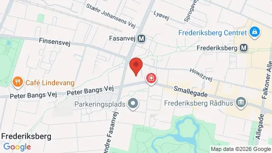 Commercial properties for rent i Frederiksberg - kort over placeringen