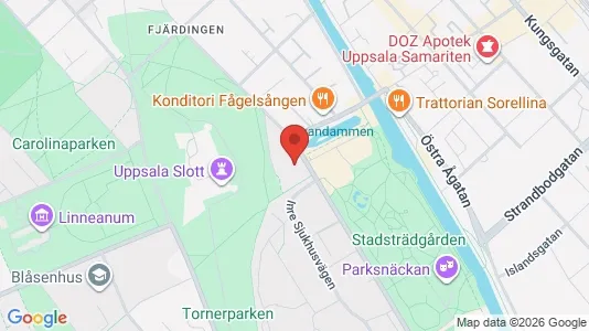 Lokaler til leje i Uppsala - kort over placeringen