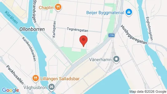 Værkstedslokaler til leje i Karlstad - kort over placeringen
