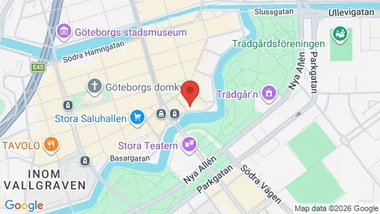 Kontorlokaler til leje i Gøteborg Centrum - kort over placeringen